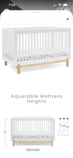 Delta Poppy Crib + Serta Mattress + Waterproof Cover