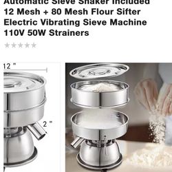 VEVOR Automatic Sieve Shaker Included 12 Mesh + 80 Mesh Flour Sifter  Electric Vibrating Sieve Machine 110V 50W Strainers for Sale in Ontario, CA  - OfferUp