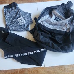 Lot Of Victoria Secrets.  2 Leggings And Backpack