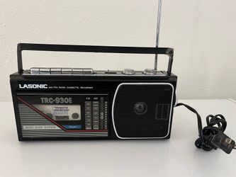 Vintage Mini Boombox Lasonic TRC-930E Radio Cassette Player