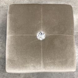 Grey Velvet Ottoman 