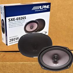 🚨 No Credit Needed 🚨 Alpine SXE 6926S Car Speakers 6"x9" 2-Way Coaxial Speaker System 280 Watts 🚨 Payment Options Available 🚨 