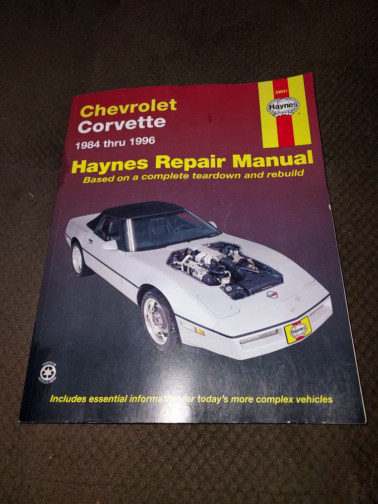 Haynes Repair Manual For 84-96 Corvette