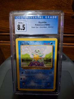 Pokemon 1999 Base Set Squirtle CGC 8.5