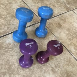Set of 5 LBS + 3 LBS Dumbbells.