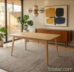 Mid-Century Modern Wood Dining Table