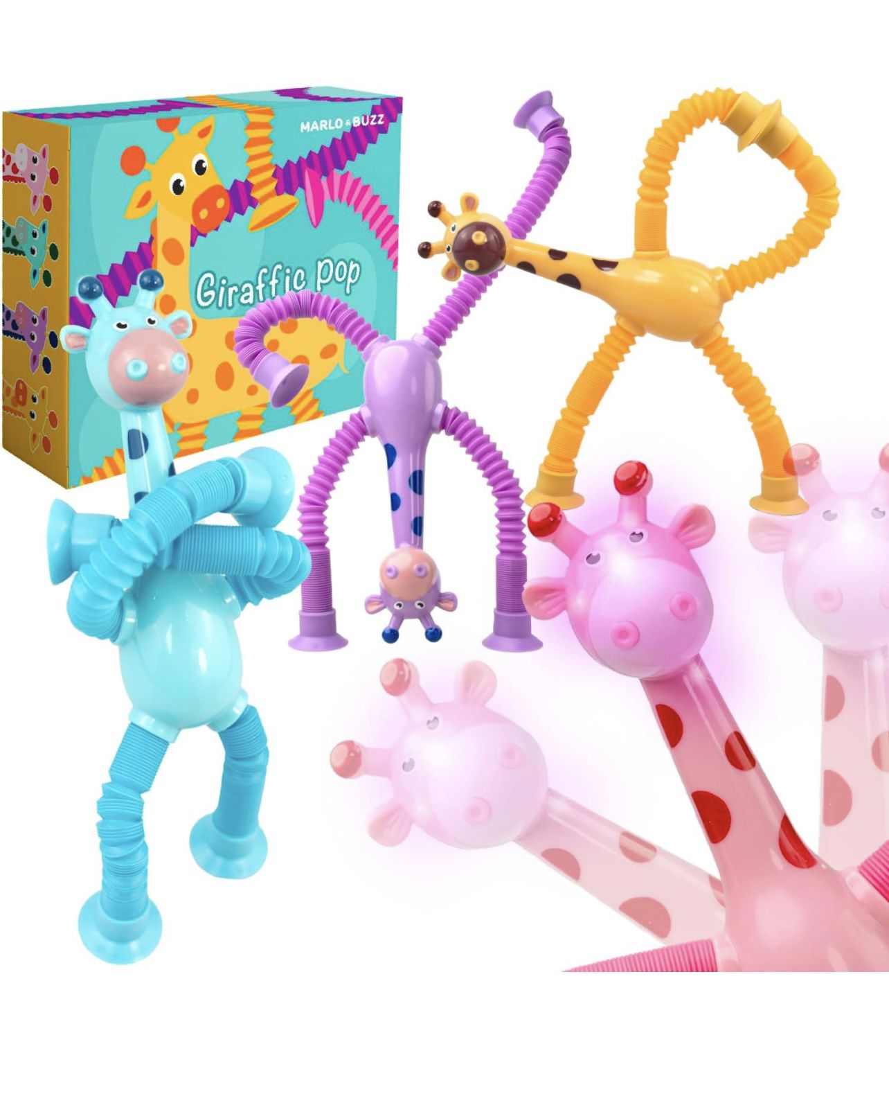 telescopic suction cup giraffe toy