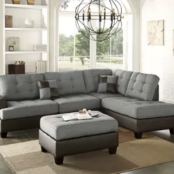 $539 Reversible Sectional Sofa Set W/ Ottoman