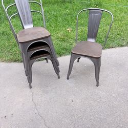 Metal and wood Chairs