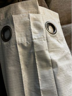 Three sets of curtains