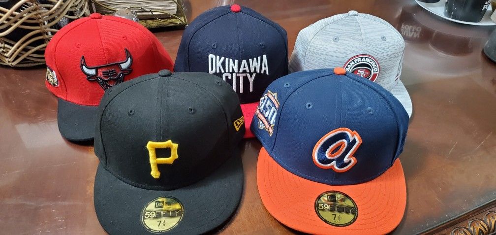 Fitted Team Hats 49ers Braves Bulls