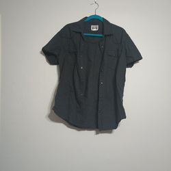 Men's Black Converse Button Shirt Size L