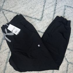 FIGS NWT Women’s Black Scrub Pants Uman Relaxed Jogger Medium Petite M/P