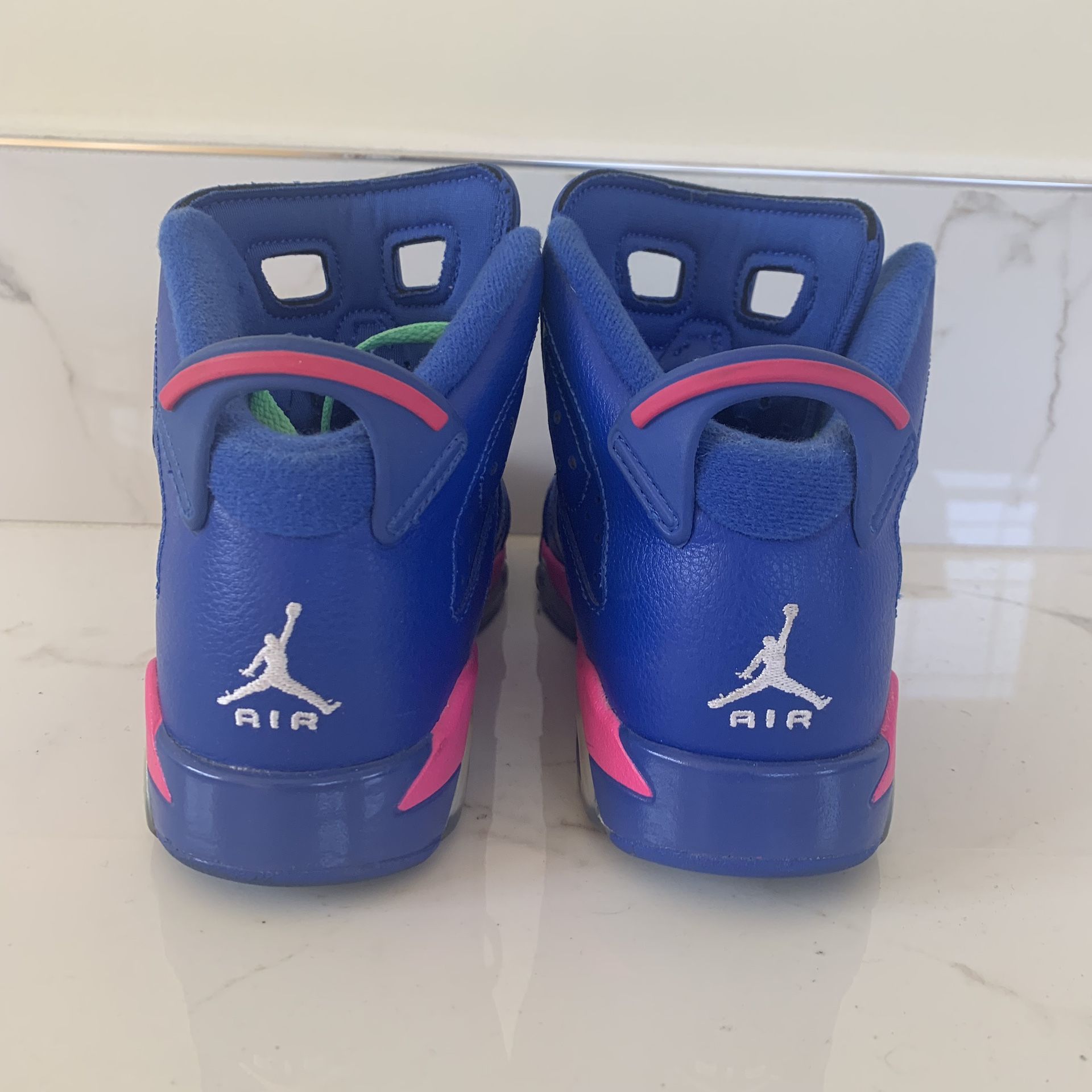 Women's Grade School Air Jordan Retro Blue/Pink W6