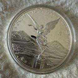 2017 5 Oz Silver Livertad Proof Plata Pura Uncirculated 