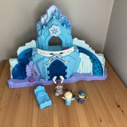 Fisher Price Little People Disney Princess Frozen Dollhouse Castle Light Up Musical With Figures Cute! 