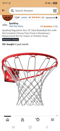 Spalding 18" Steel Basketball Rim with Net