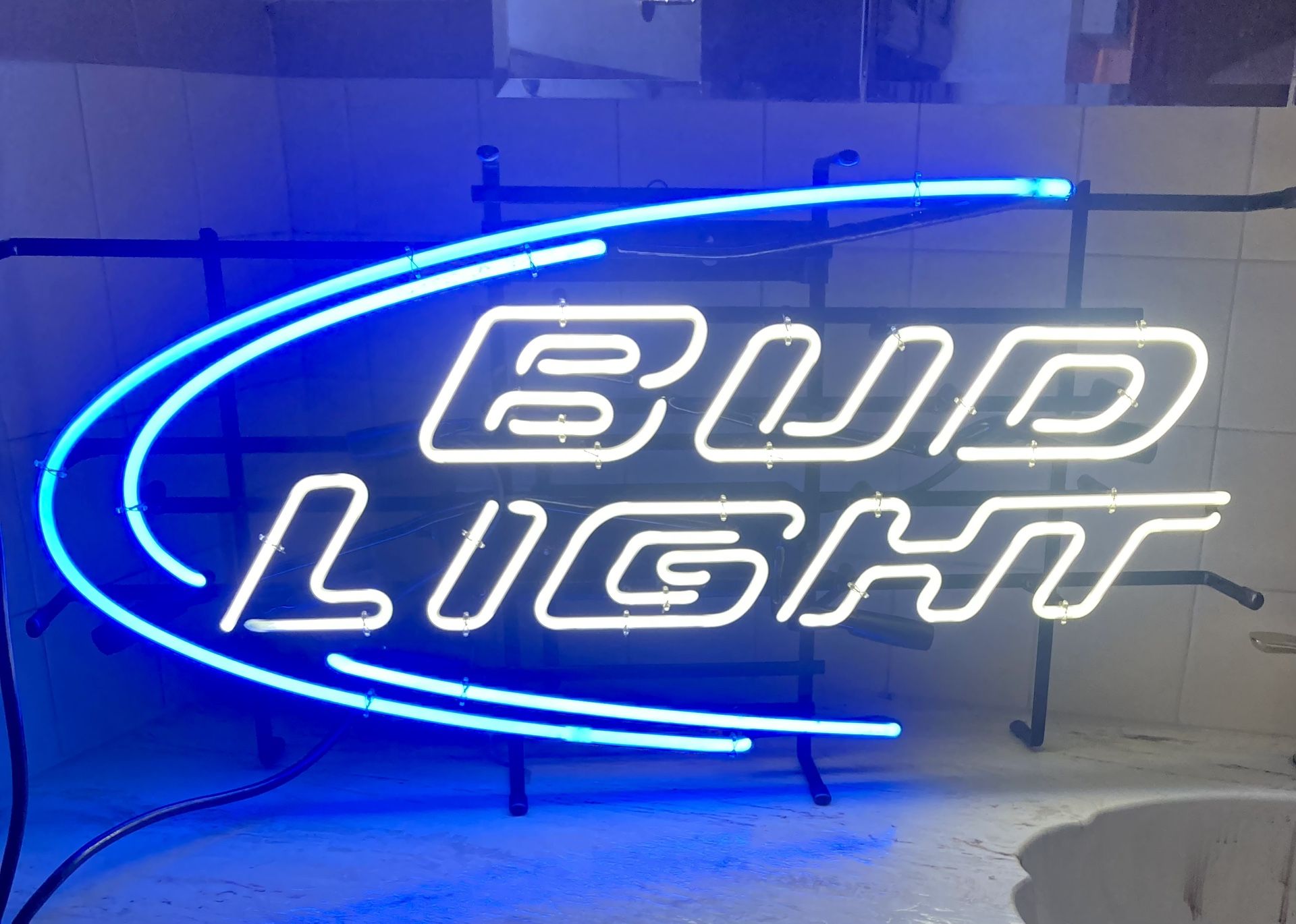 Bud Light real neon bar sign 
