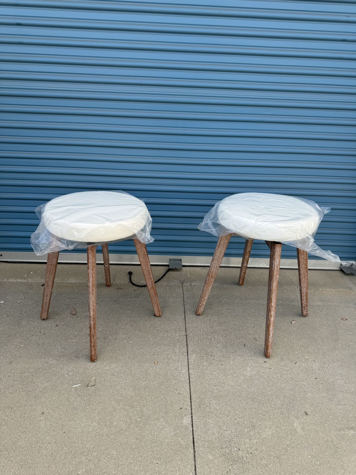 White Swivel Stools Set Of 2