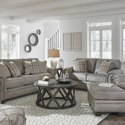 Olsberg  Couch And Love Seat w/Ottoman