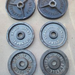 Olympic Iron Plates 25's  35's  $45  $65