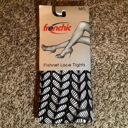 Frenchic fishnet lace tights, fashion, color black, size: M/L