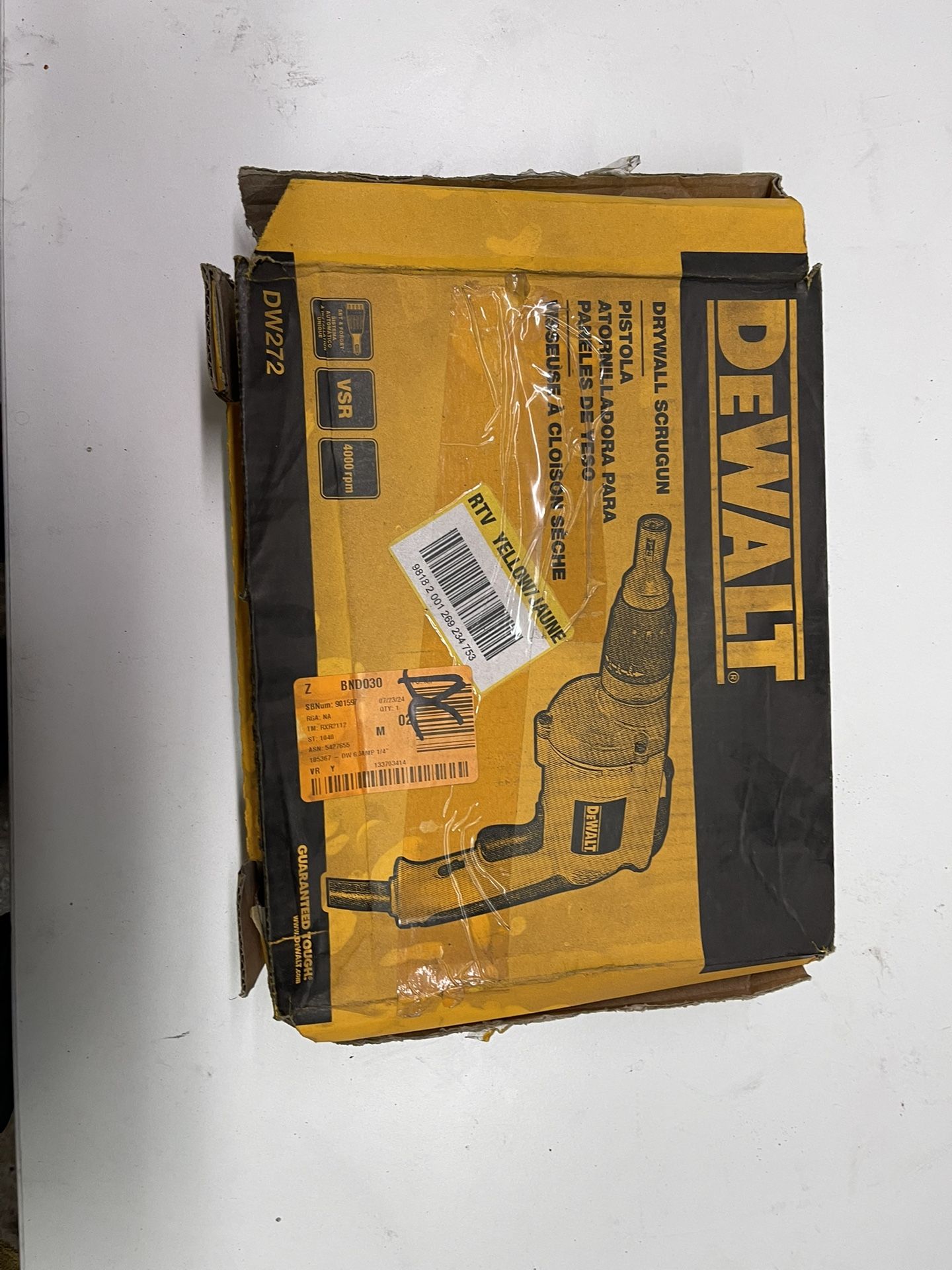 dewalt drywall screw gun dw272