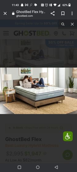 Nature's Sleep Ghostbed Flex King Mattress