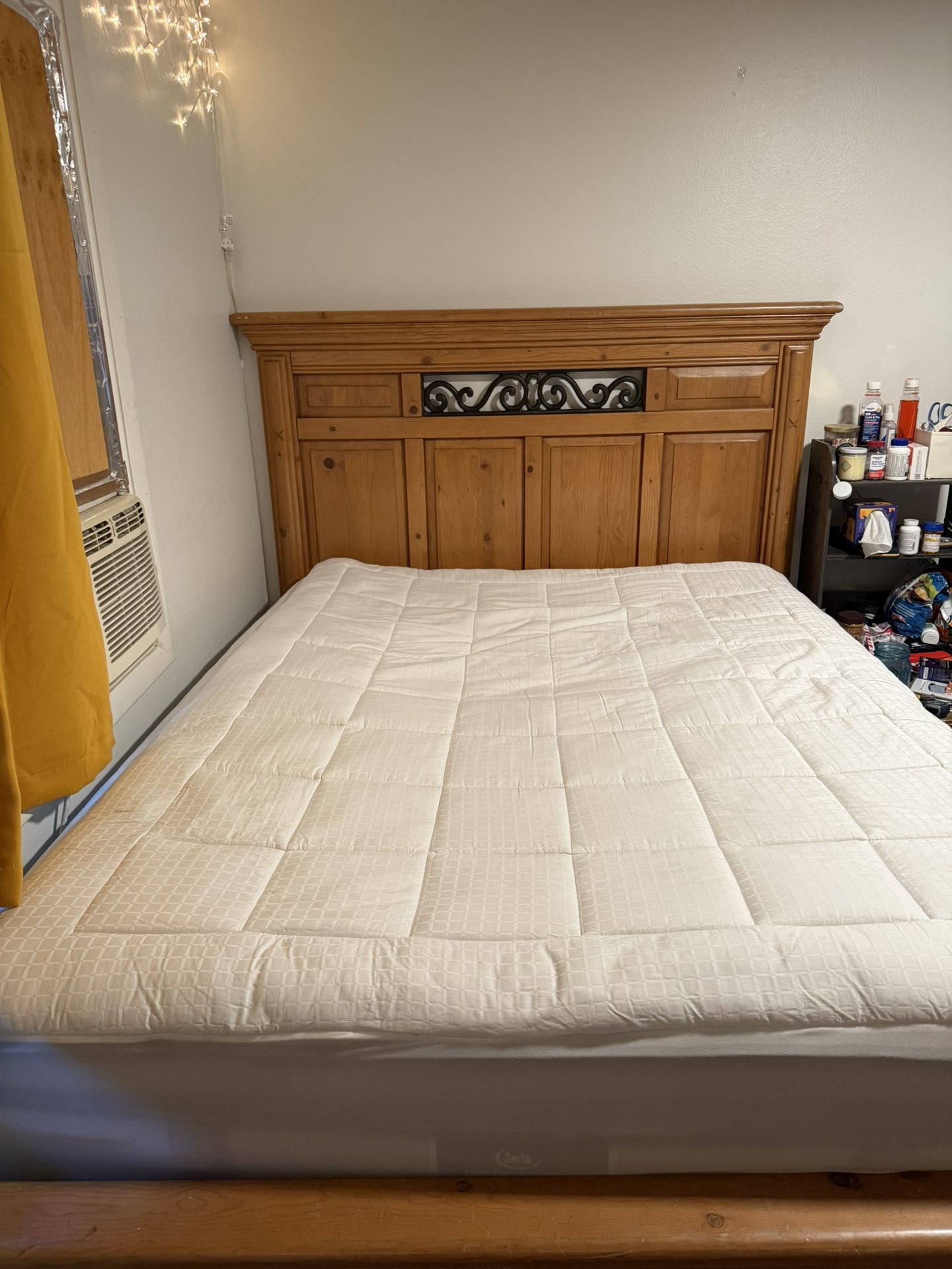 Queen Size Bed And Wood Frame