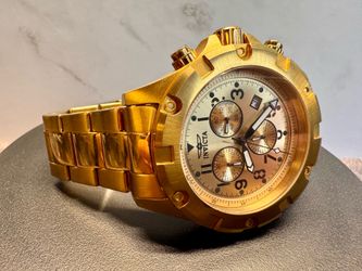 Invicta Specialty 13619 Men’s Gold Tone Quartz Chronograph 45mm Date Watch