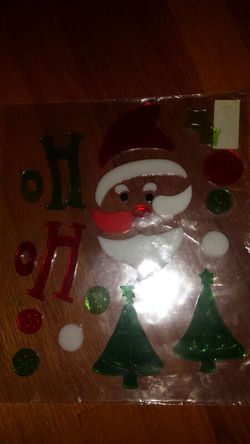 Santa Ho Ho window gel clings. Downtown chicago theater district pick up.