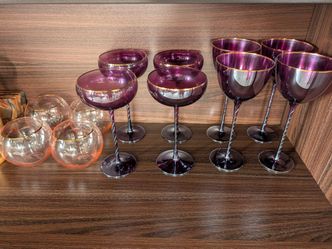 Anthropologie Alta coupe and wine glasses