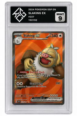 2024 Pokémon SSP Slaking ex #227/191 KCG Mint 9 Graded Holo Scarlet & Violet