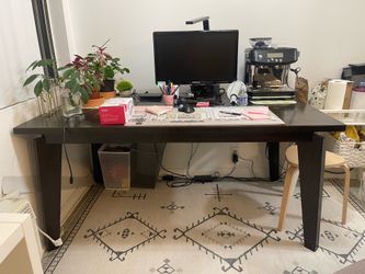 Dark brown table - use it as a desk or dining table!