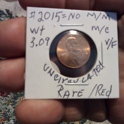 RARE Coin RED(2015) NO M./M. M./C. V./F.