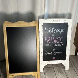 2 Double Sided Chalk Boards 