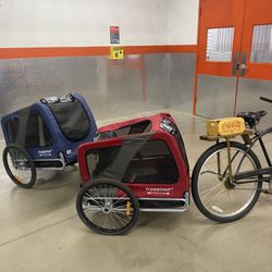 2 Doggie Hut Premium Large Bike Trailers