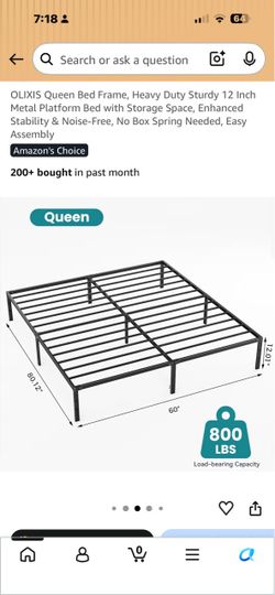 Queen Metal Platform Bed Frame