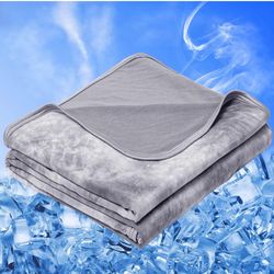 Brand New Unopened  60x80  HYLEORY Cooling Blankets for Hot Sleepers, Cool Summer Blanket Keep Body Cool for Night Sweats Double Sided Lightweight Bre