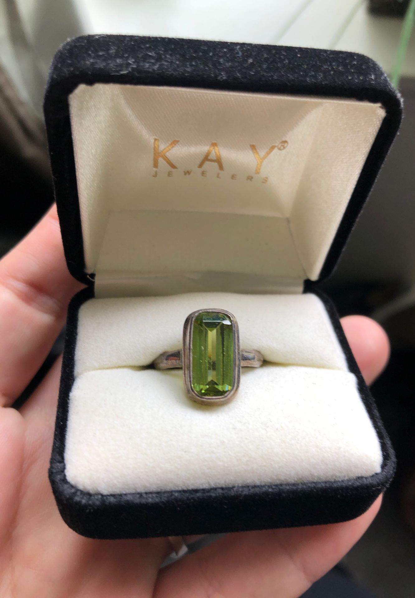 Kay jewelers August birthstone peridot ring