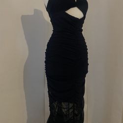 Black Mermaid Mesh Dress