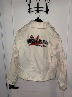 Harley Davidson, white warm jacket