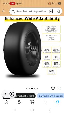 Set Of 4 Never Flat Zero Turn Mower Tires
