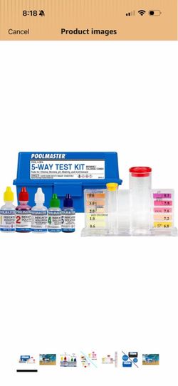Poolmaster 5-Way Pool & Spa Water Test Kit with Liquid Reagents Tests chlorine, bromine, pH, total alkalinity, and acid demand for pool and spa water 