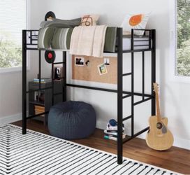 Twin Metal Loft Bea, Black