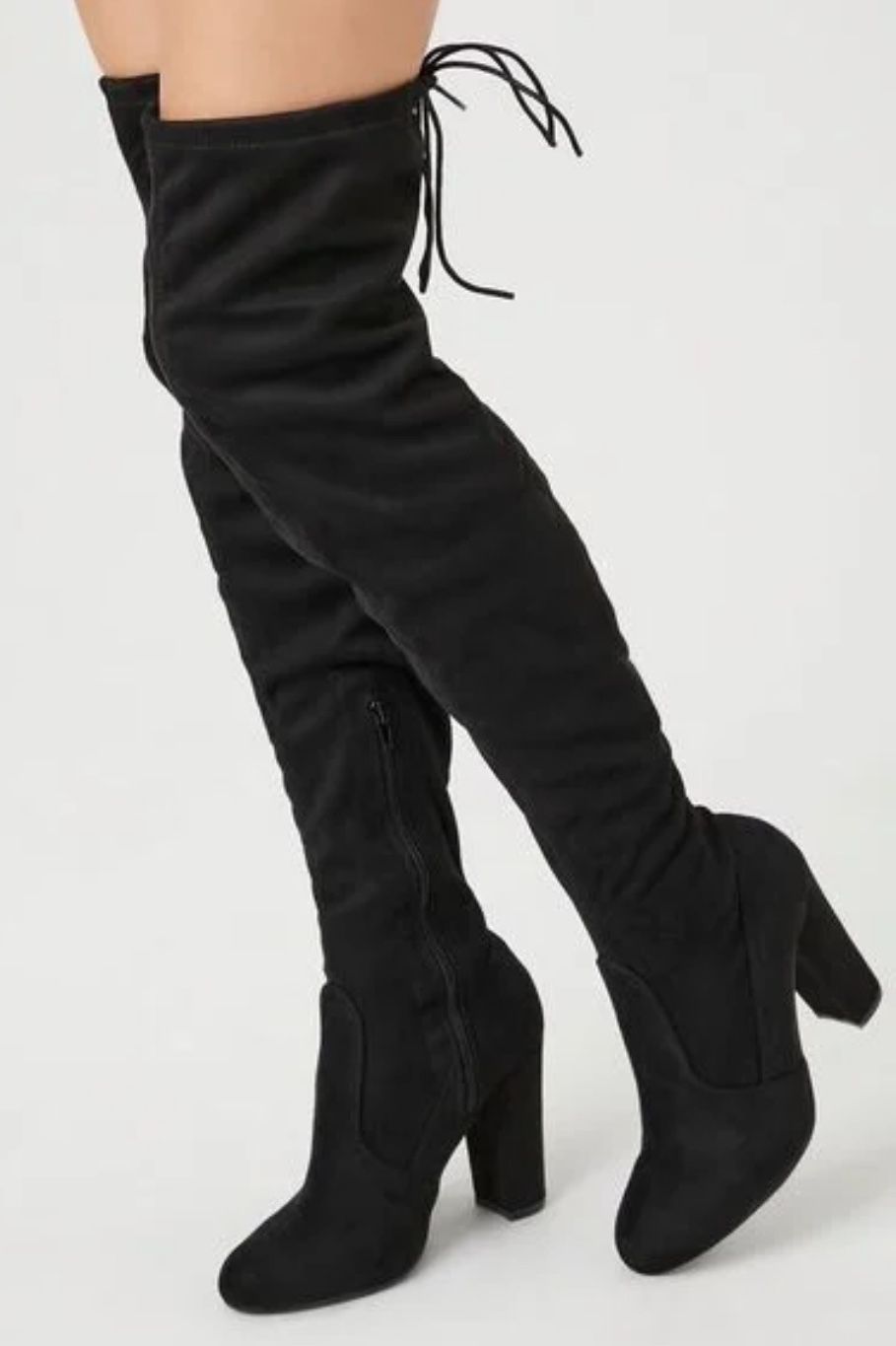 Forever 21 Faux Suede Over- the- Knee Boots