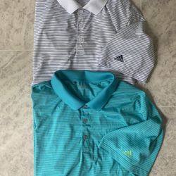 Mens XL Adidas Golf Polo Striped Bundle