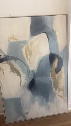 Large Framed Abstract Wall Art – 65” x 41”