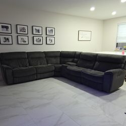 Gray Sectional Sofa recliner