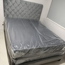 Queen  Bed Frame With Mattress All New Furniture And Free Installation   Free Delivery 
